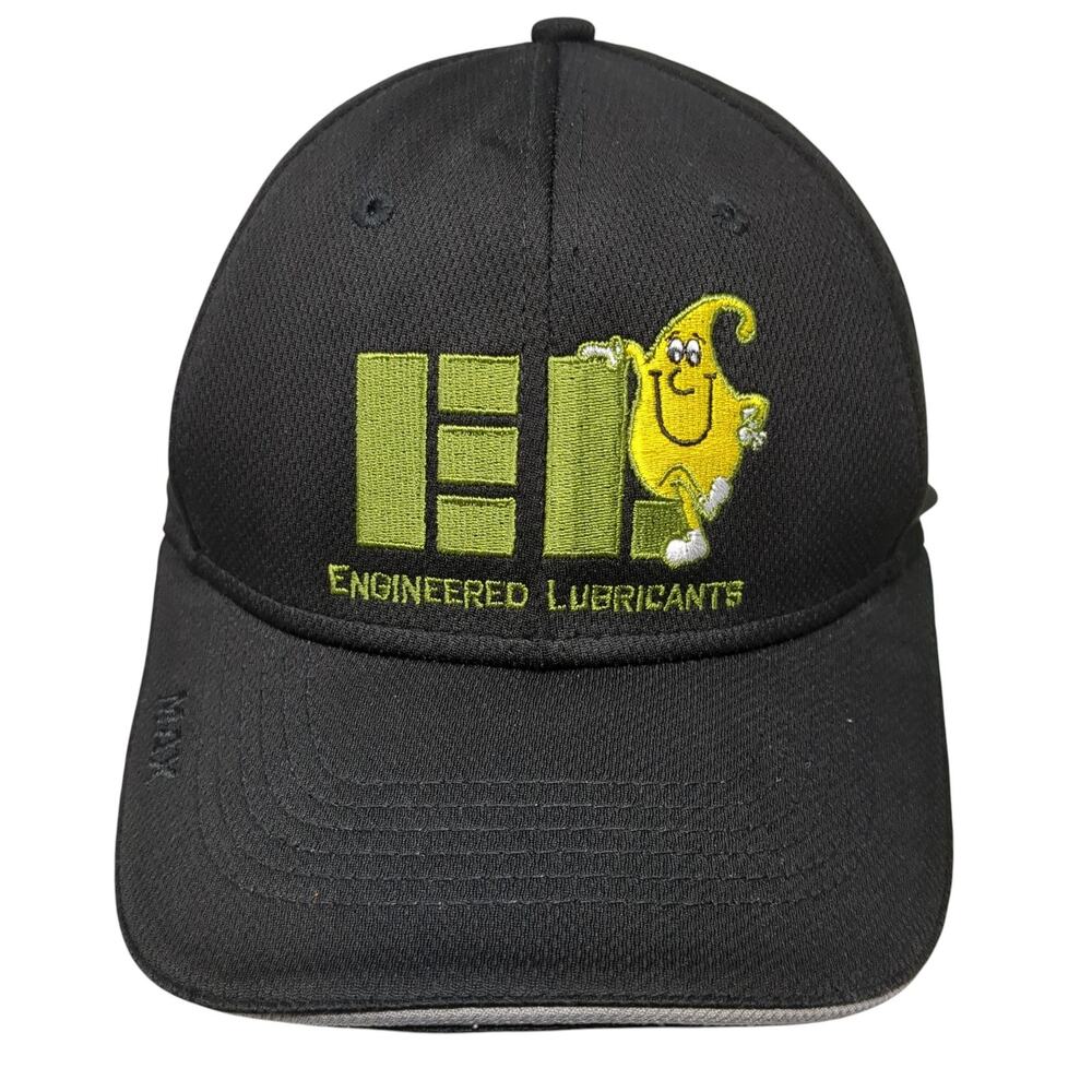 Engineered Lubricants Strapback Baseball Cap Black OS The Max Hat Performance
